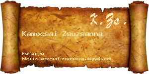Kamocsai Zsuzsanna névjegykártya