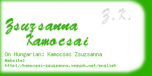 zsuzsanna kamocsai business card